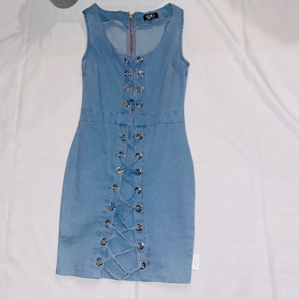 Fitted Denim bodycon dress